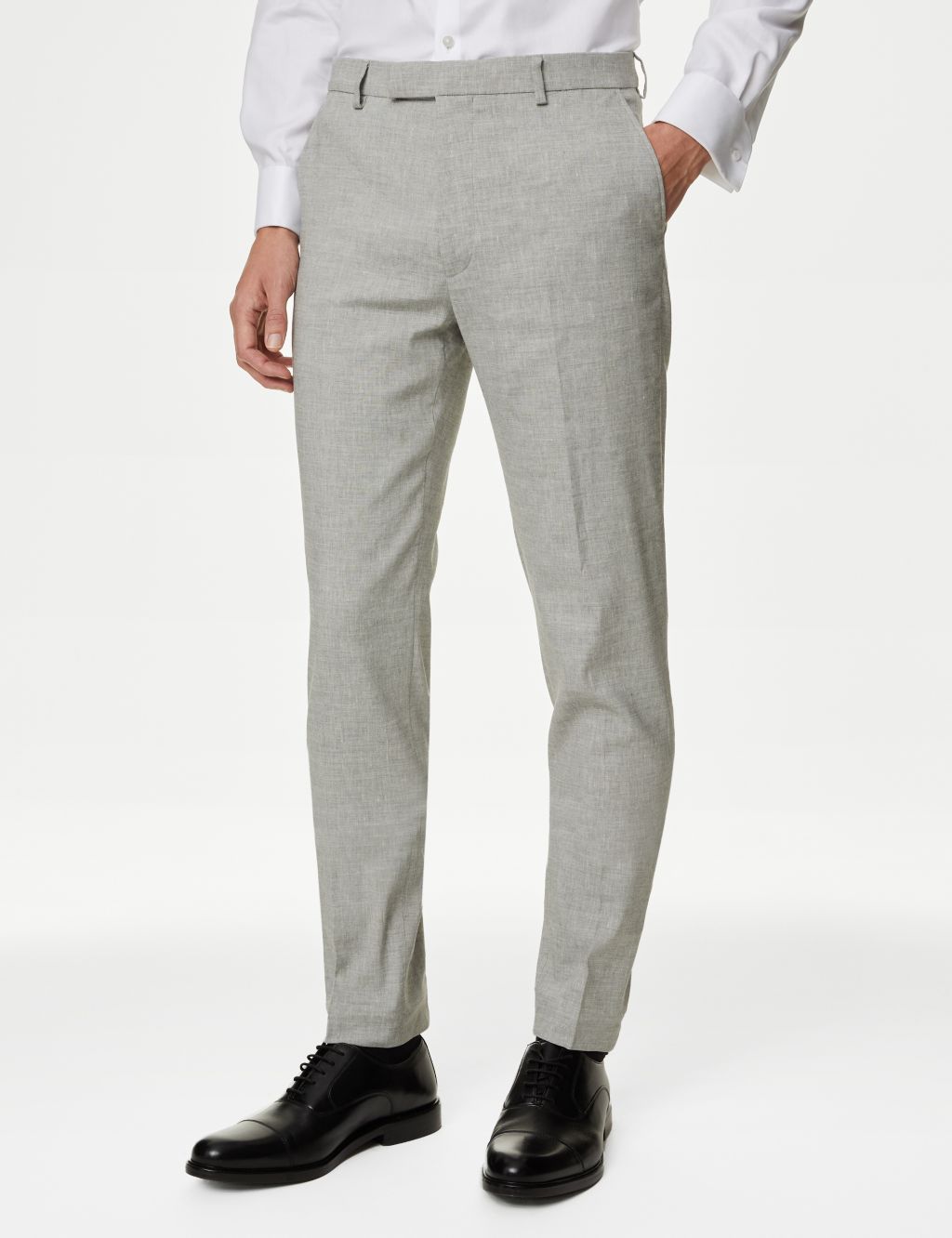 Tailored Fit Italian Linen Miracle™ Suit Trousers 3 of 8
