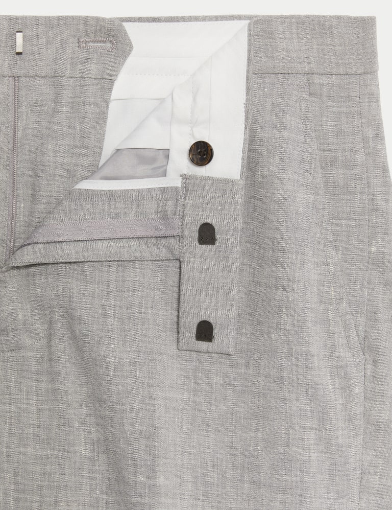 Tailored Fit Italian Linen Miracle Suit Trousers