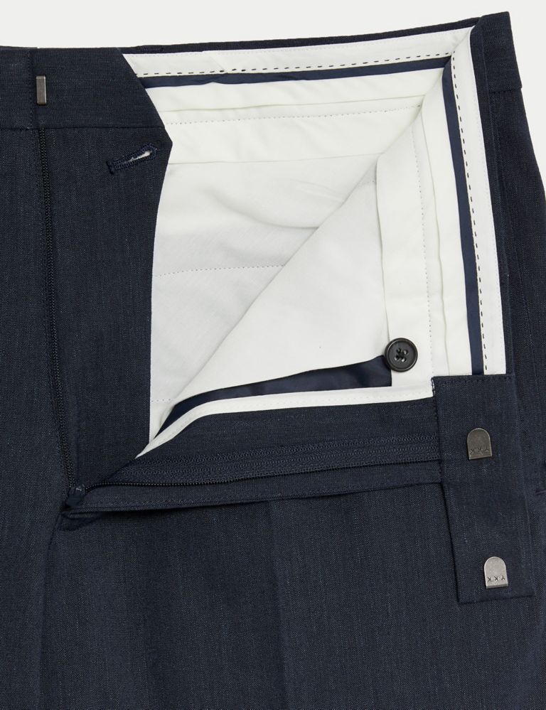 Tailored Fit Italian Linen Miracle™ Trousers 5 of 9