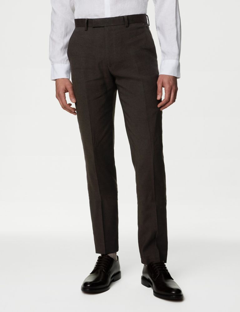 Tailored Fit Italian Linen Miracle™ Trousers 1 of 8