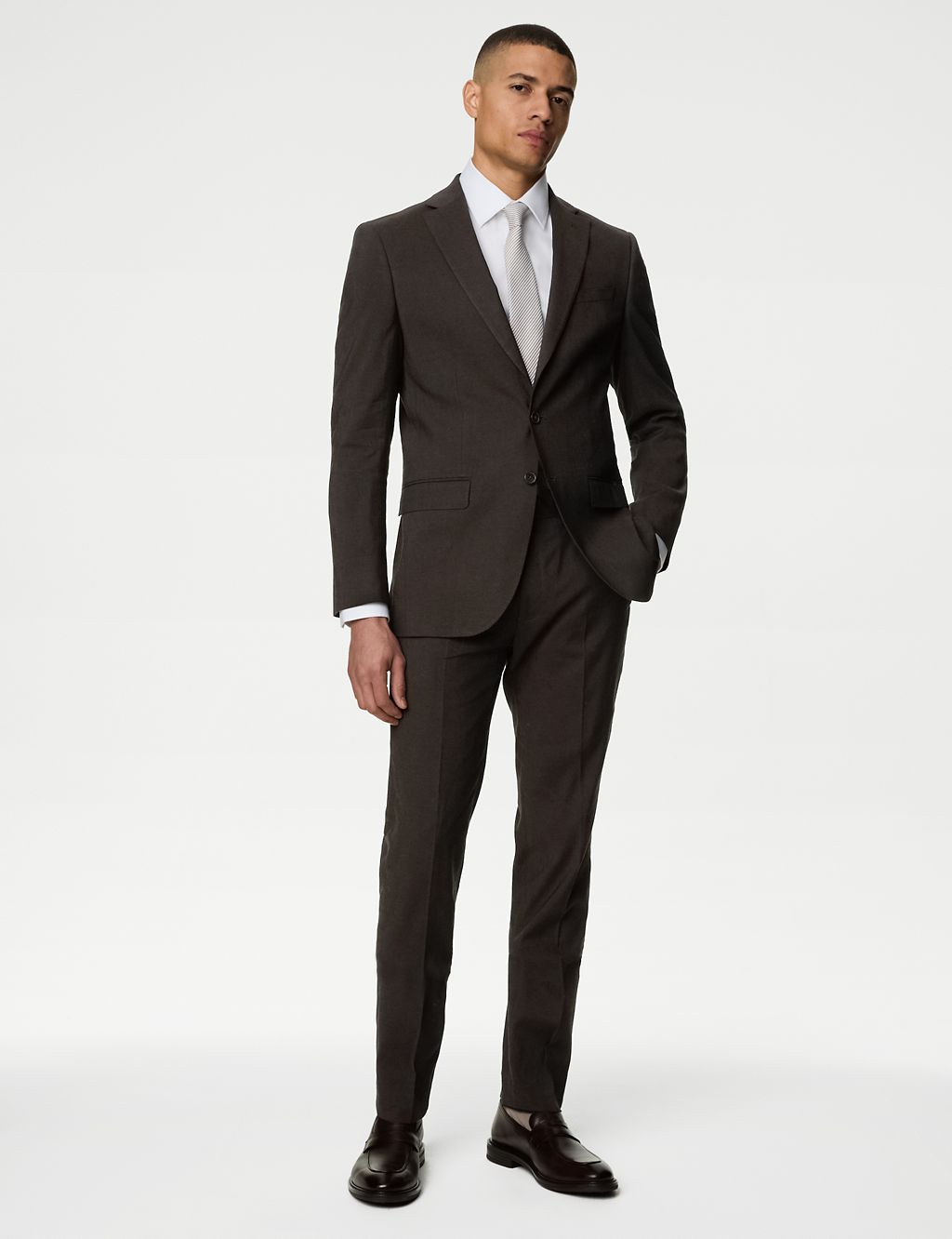 Tailored Fit Italian Linen Miracle™ Trousers 6 of 8