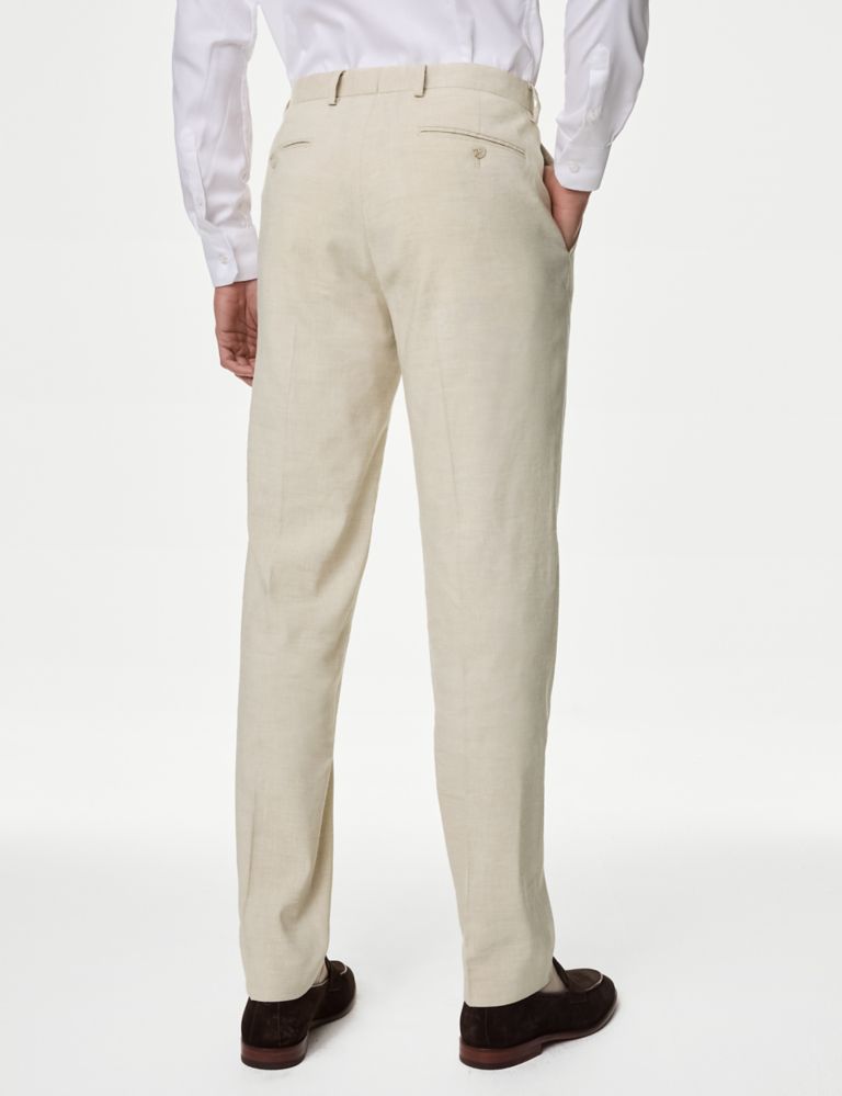 Tailored Fit Italian Linen Miracle™ Trousers 6 of 9