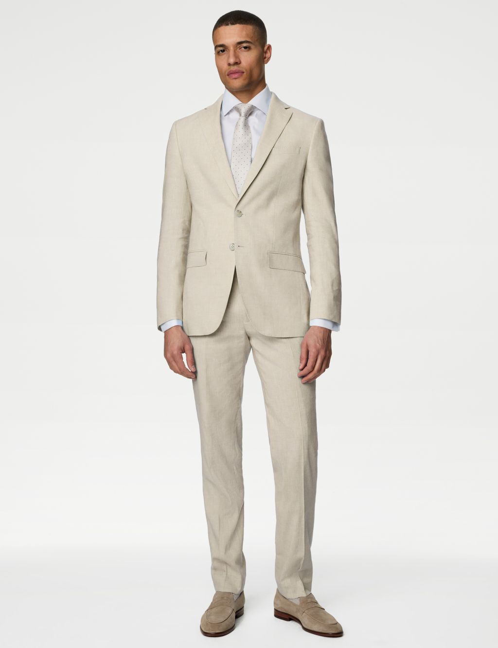 Tailored Fit Italian Linen Miracle™ Trousers 5 of 9