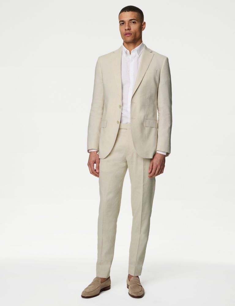 Tailored Fit Italian Linen Miracle™ Trousers 8 of 9