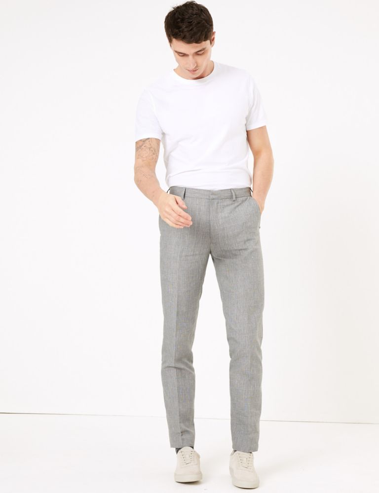 Tailored Fit Italian Linen Miracle™ Trousers 1 of 6