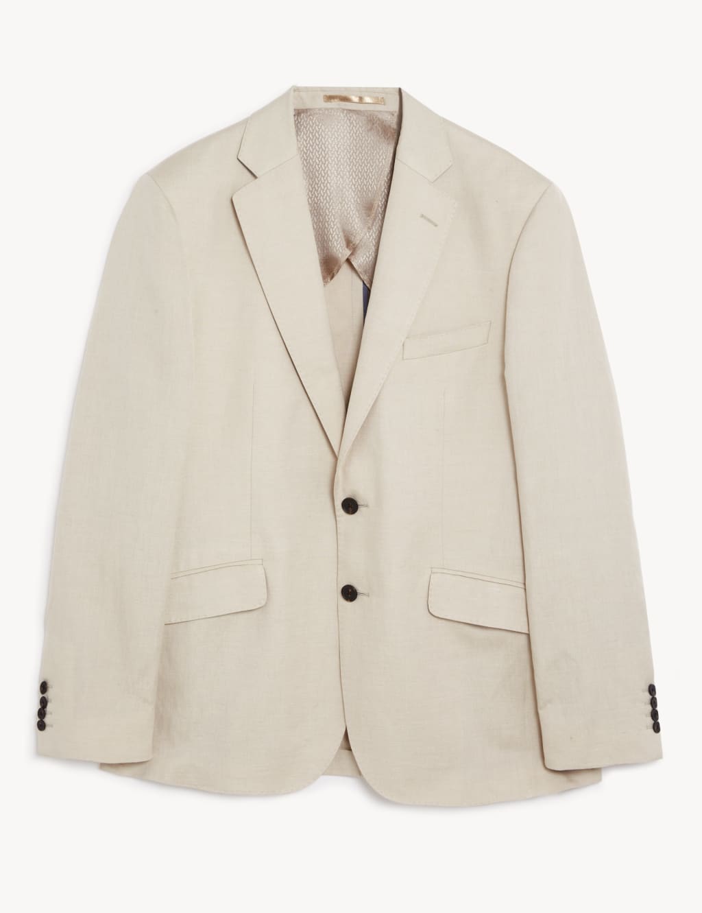 Tailored Fit Italian Silk And Linen Jacket | JAEGER | M&S