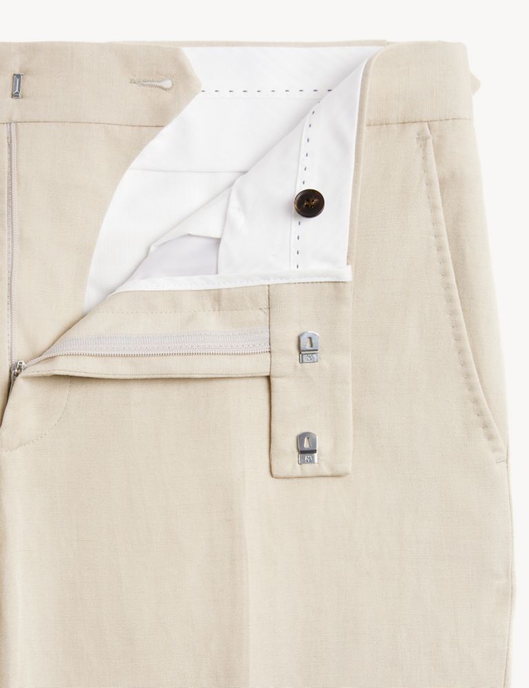 Tailored Fit Italian Silk And Linen Trousers 3 of 5