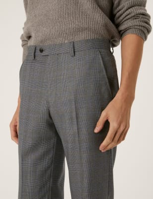 Tailored Fit Italian Wool Check Trousers | MS SARTORIAL | MS Tailored Fit Italian Wool Check Trousers | MS SARTORIAL | MS