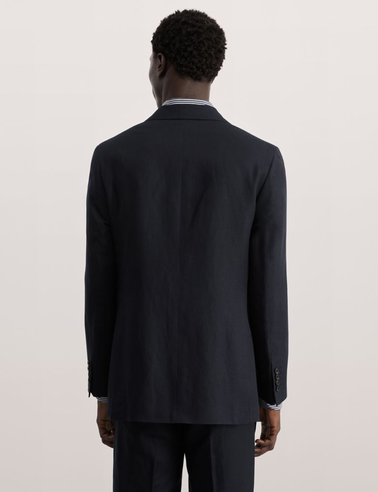 Tailored Fit Linen Blend Suit Jacket 6 of 9
