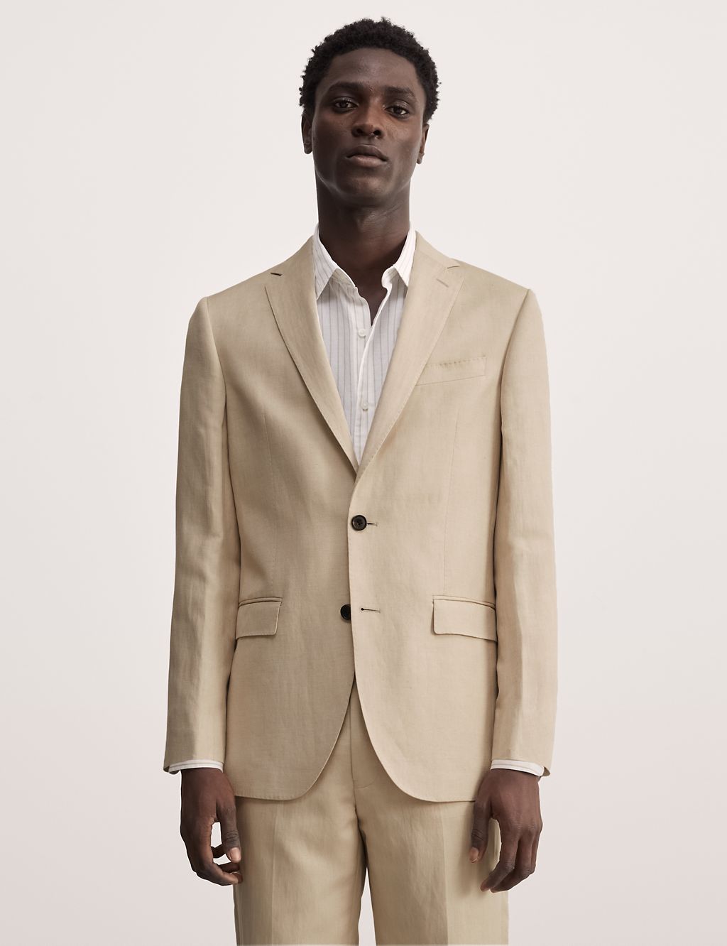 Tailored Fit Linen Blend Suit Jacket 2 of 10