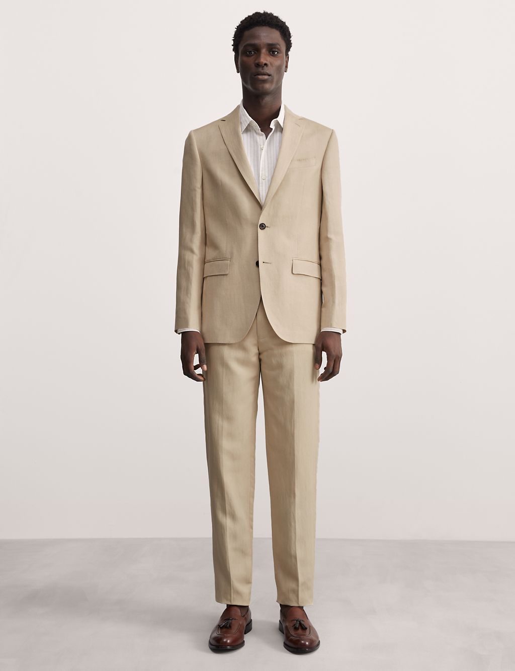 Tailored Fit Linen Blend Suit Jacket 8 of 10