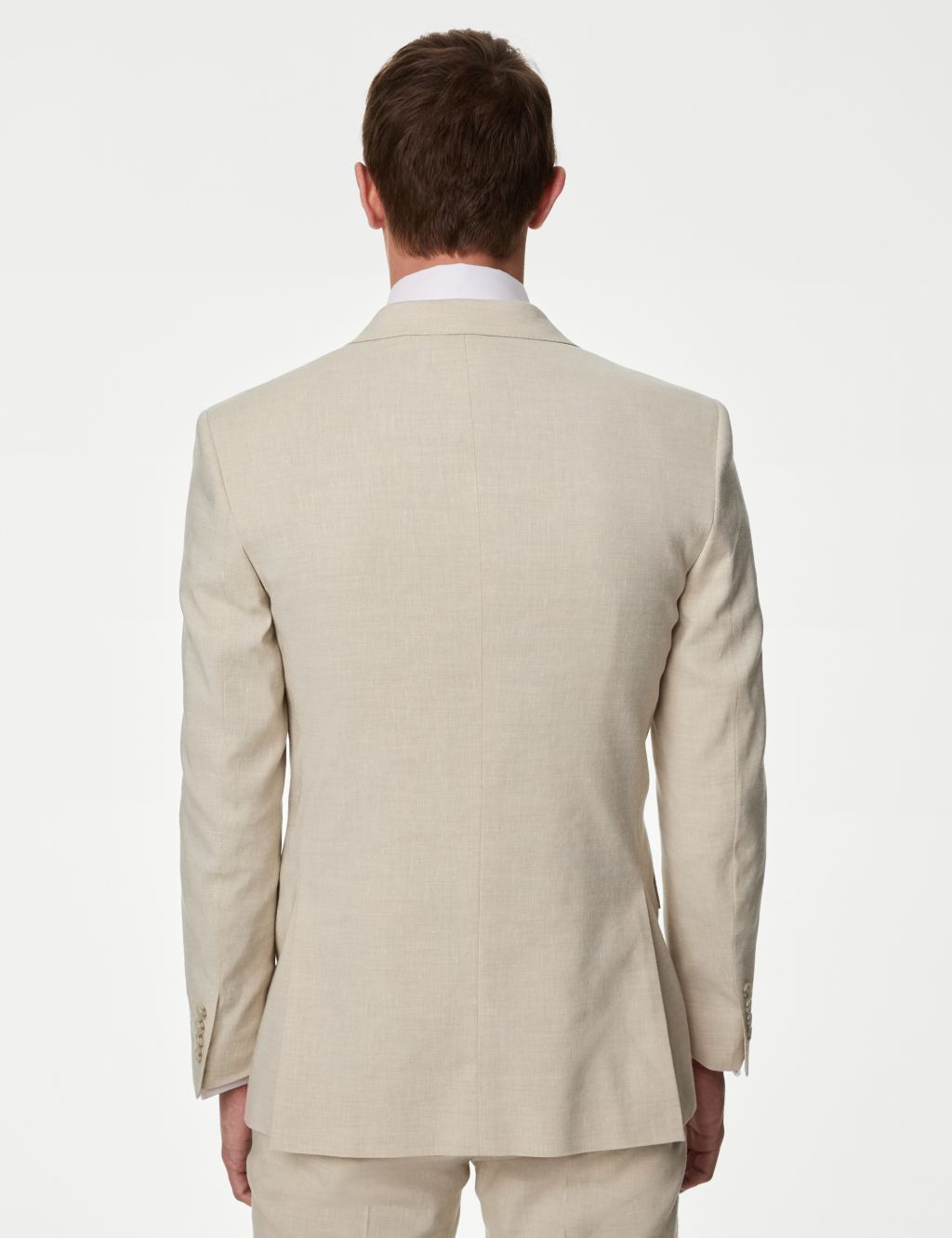 Tailored Fit Linen Rich Double Breasted Suit Jacket 5 of 8