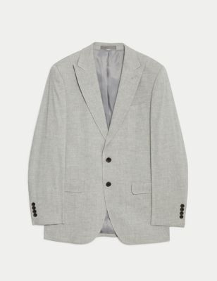 Tailored Fit Linen Rich Suit Jacket Image 2 of 9