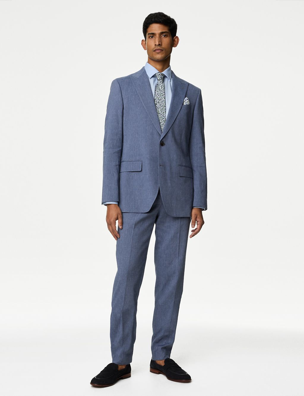 Tailored Fit Linen Rich Suit Jacket 6 of 7
