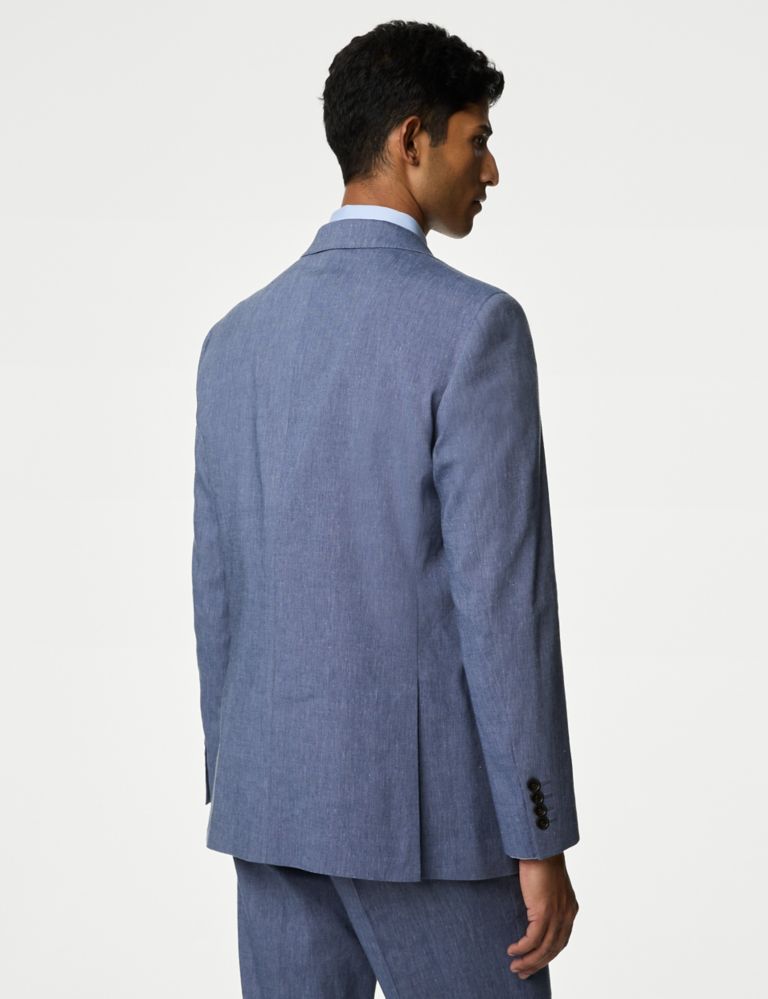 Tailored Fit Linen Rich Suit Jacket 5 of 7