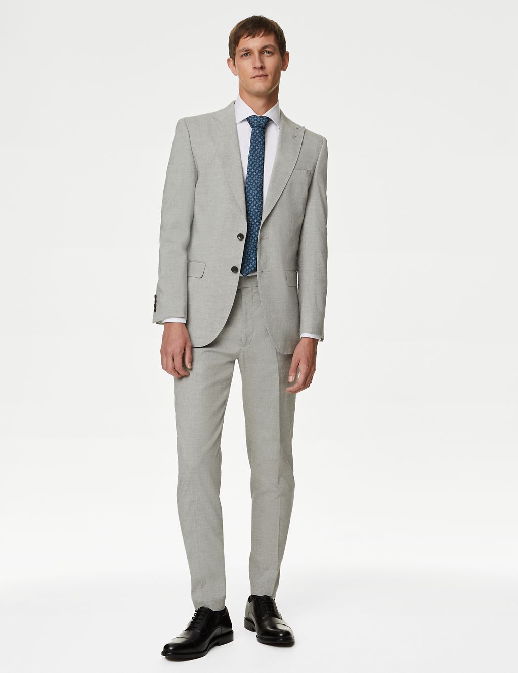 Tailored Fit Linen Rich Suit Jacket 4 of 9