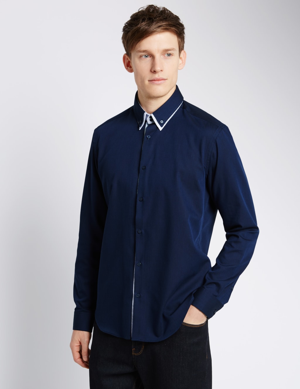 Tailored Fit Long Sleeve Shirt - Geodesic