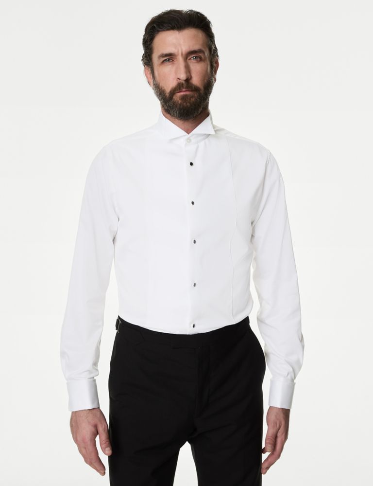 Tailored Fit Luxury Cotton Double Cuff Dress Shirt 4 of 8