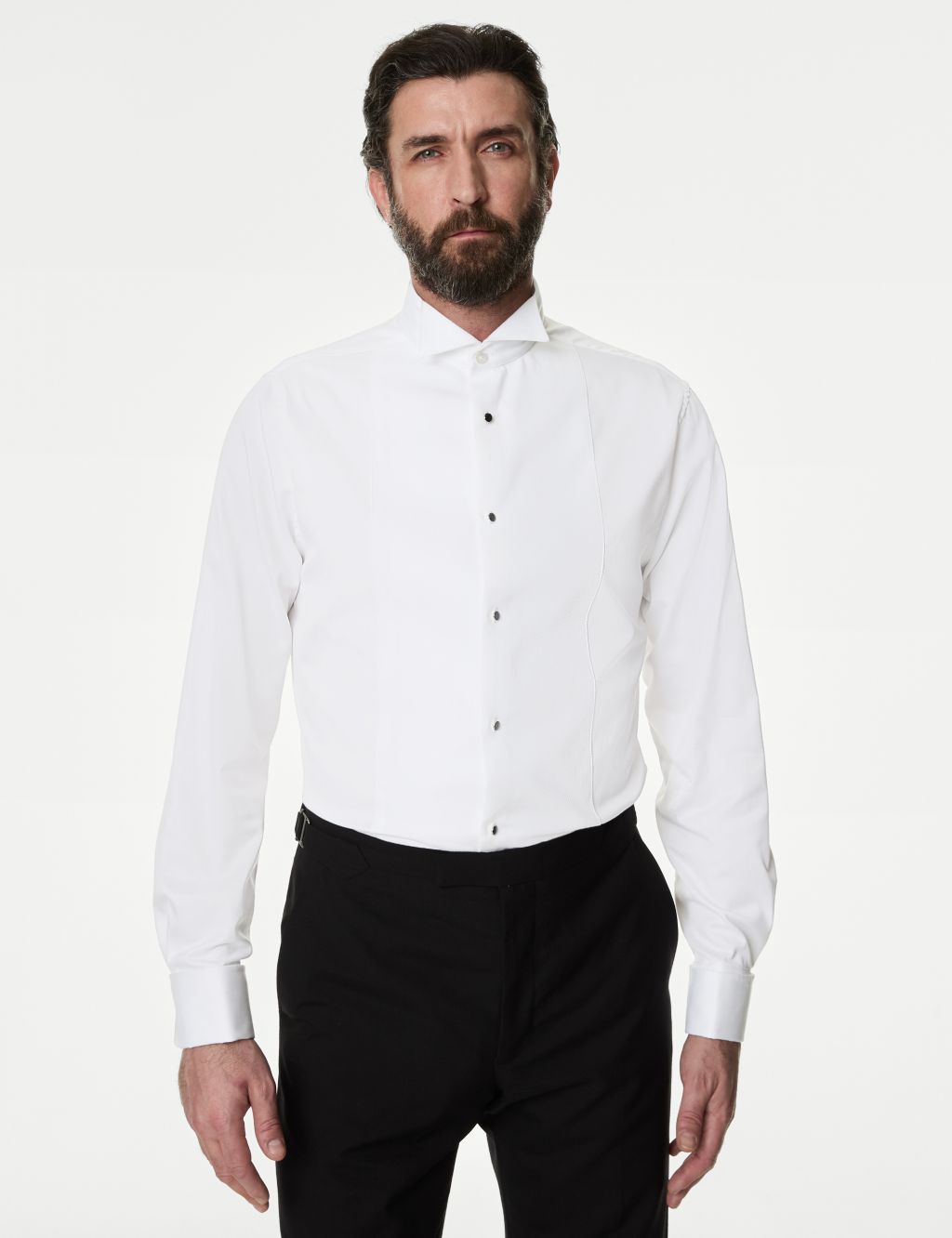 Tailored Fit Luxury Cotton Double Cuff Dress Shirt 7 of 8