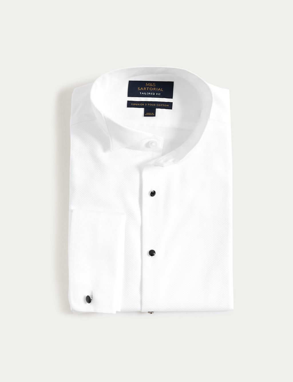 Tailored Fit Luxury Cotton Double Cuff Dress Shirt 1 of 8