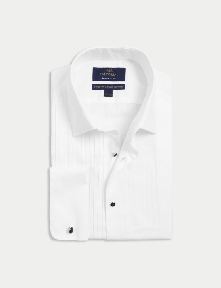 Tailored Fit Luxury Cotton Double Cuff Dress Shirt 1 of 8