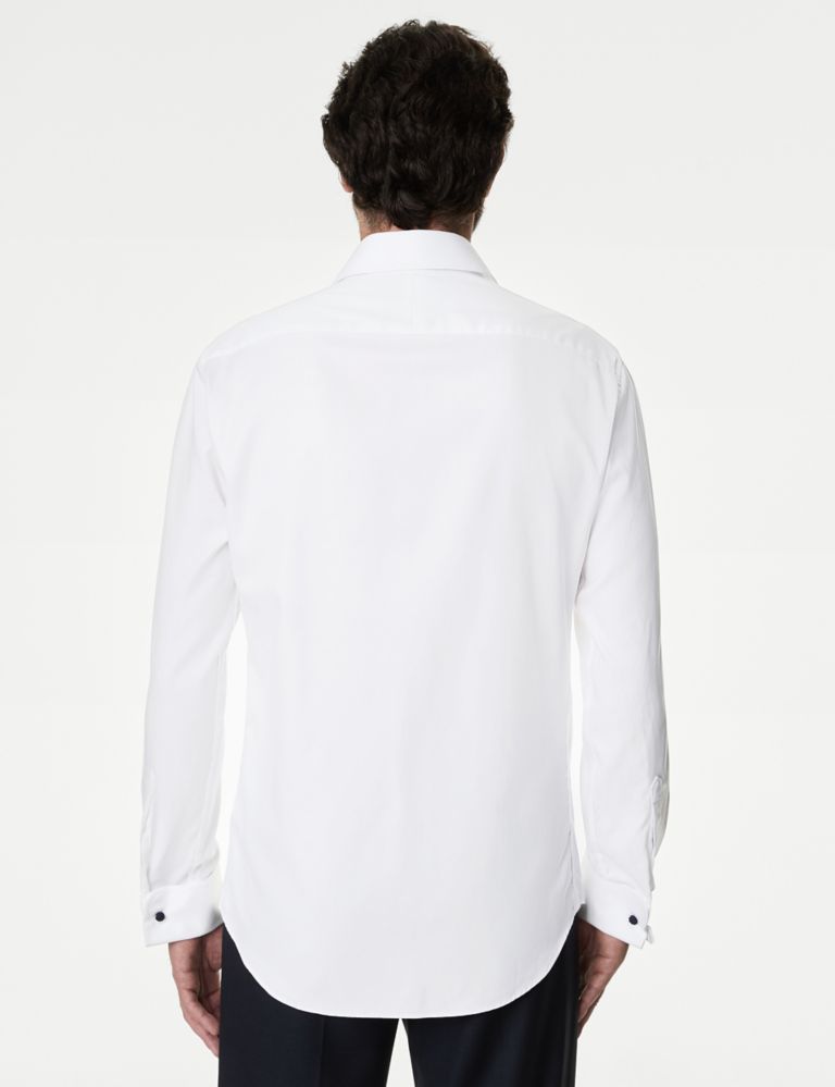 Tailored Fit Luxury Cotton Double Cuff Twill Shirt 3 of 7