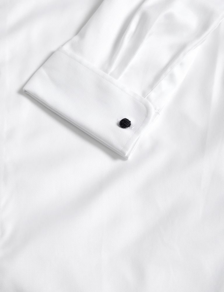 Tailored Fit Luxury Cotton Double Cuff Twill Shirt 5 of 7