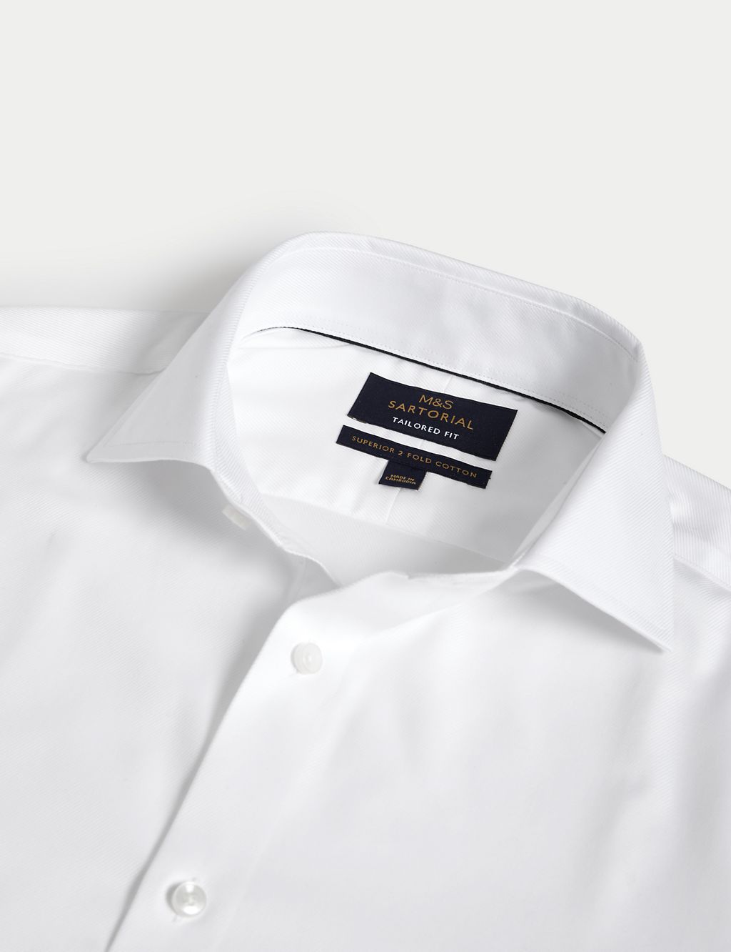 Tailored Fit Luxury Cotton Double Cuff Twill Shirt 4 of 7