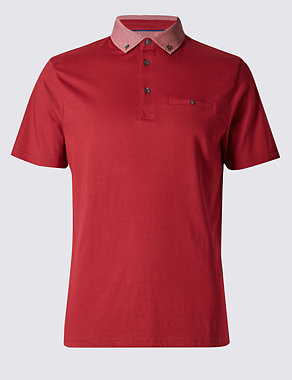 Tailored Fit Printed Collar Polo Shirt Image 2 of 4
