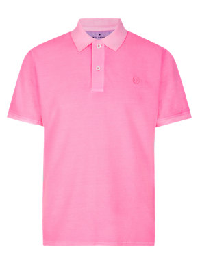 Tailored Fit Pure Cotton Fluro Polo Shirt Image 2 of 3