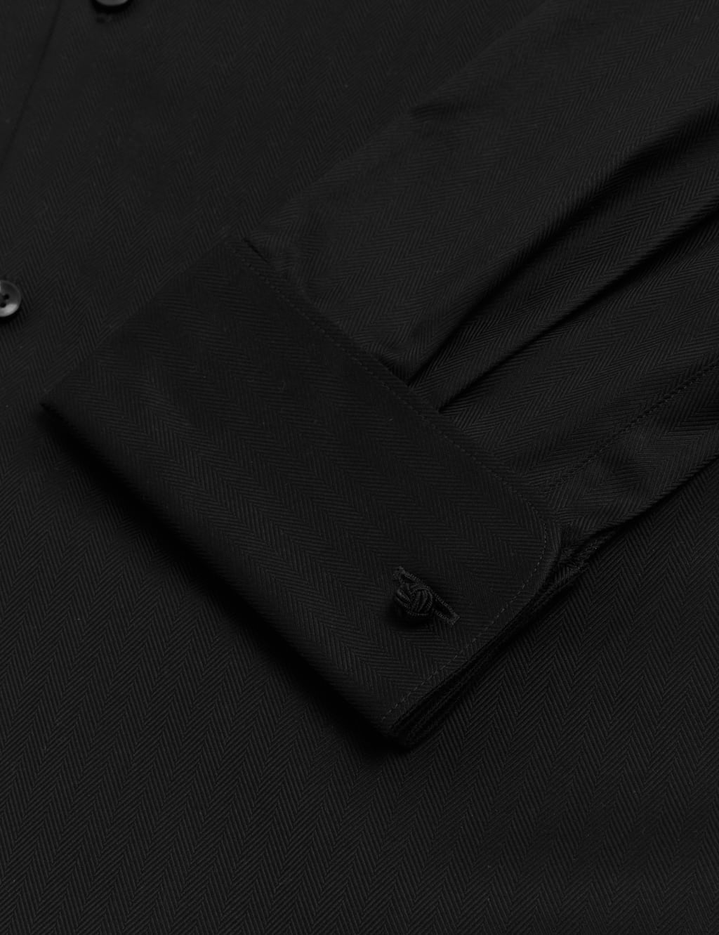 Tailored Fit Pure Cotton Herringbone Shirt 6 of 10