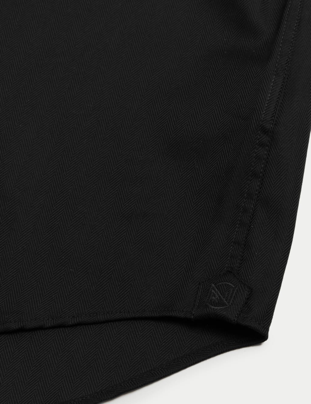 Tailored Fit Pure Cotton Herringbone Shirt 10 of 10
