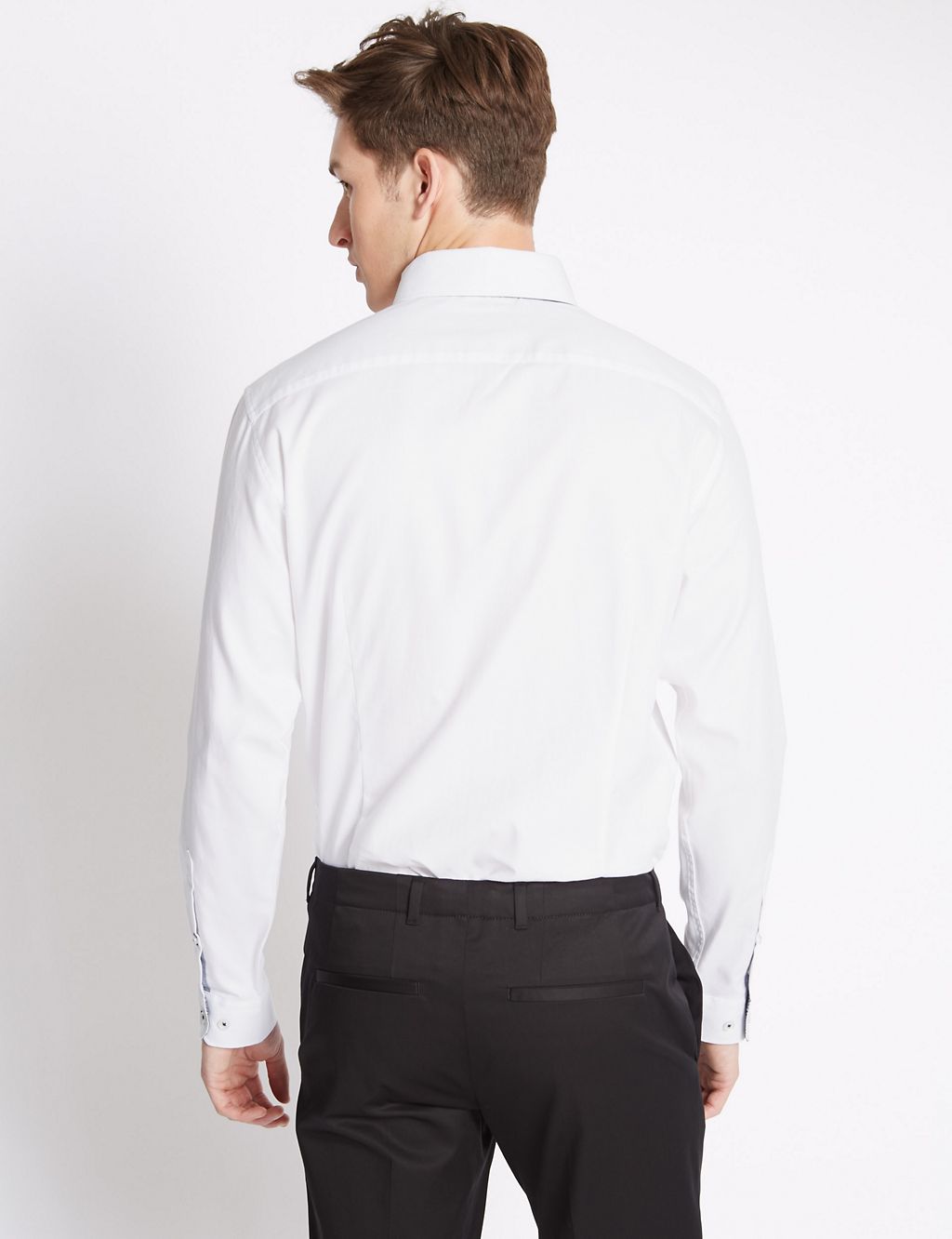 Tailored Fit Pure Cotton Long Sleeve Shirt 2 of 5