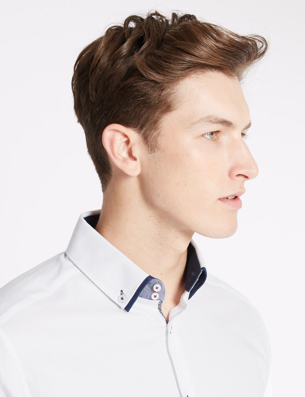 Tailored Fit Pure Cotton Long Sleeve Shirt 4 of 5