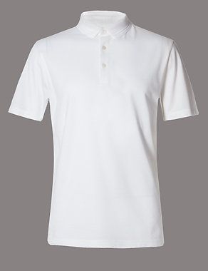 Tailored Fit Pure Cotton Polo Shirt Image 2 of 4