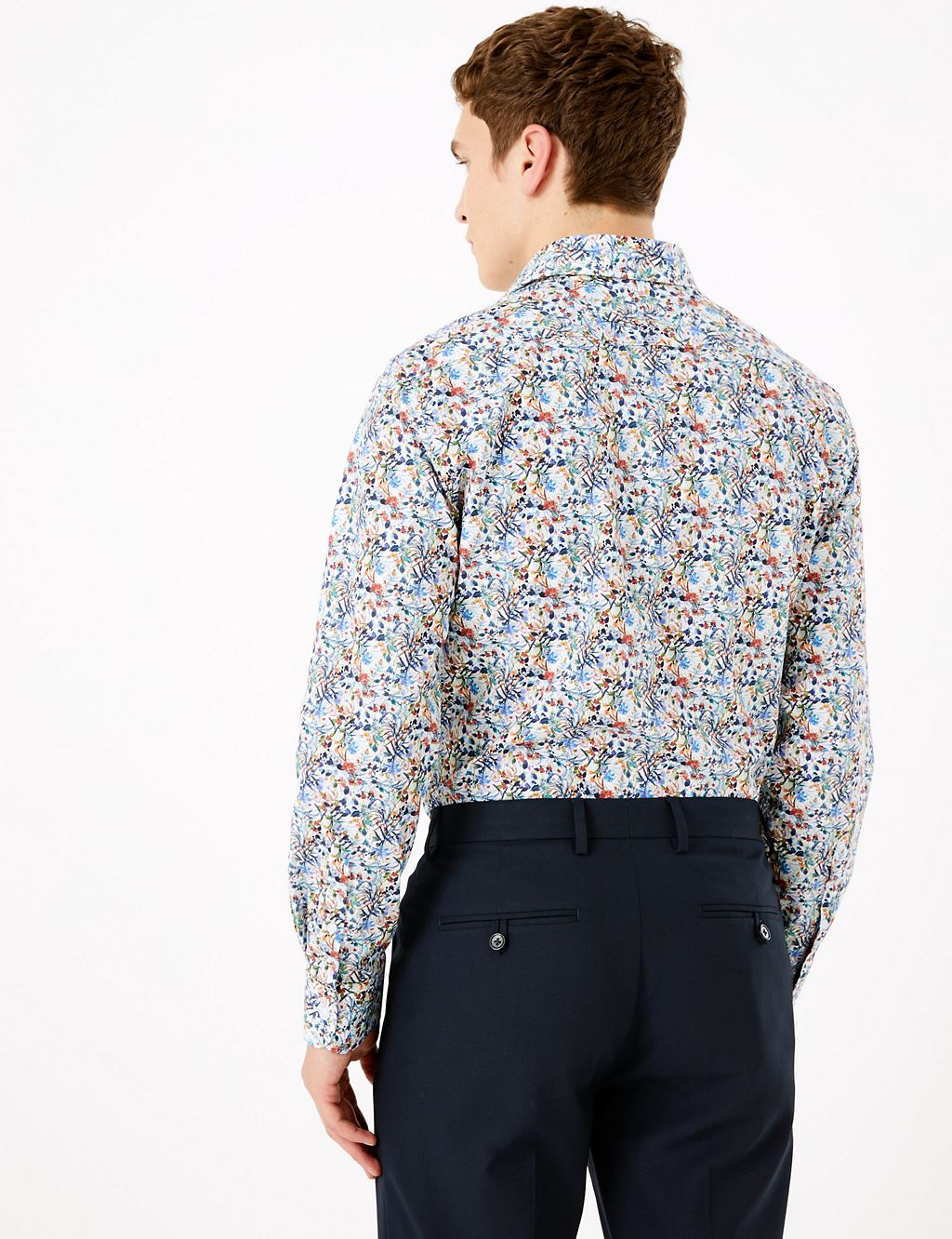 Tailored Fit Pure Cotton Printed Shirt 4 of 5