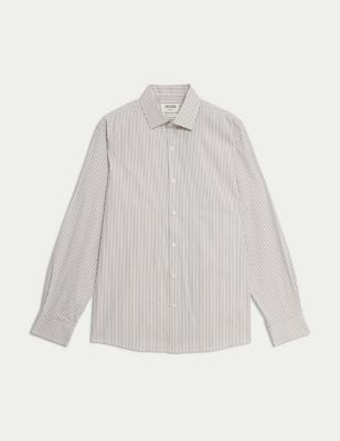 Tailored Fit Pure Cotton Striped Shirt Image 2 of 7