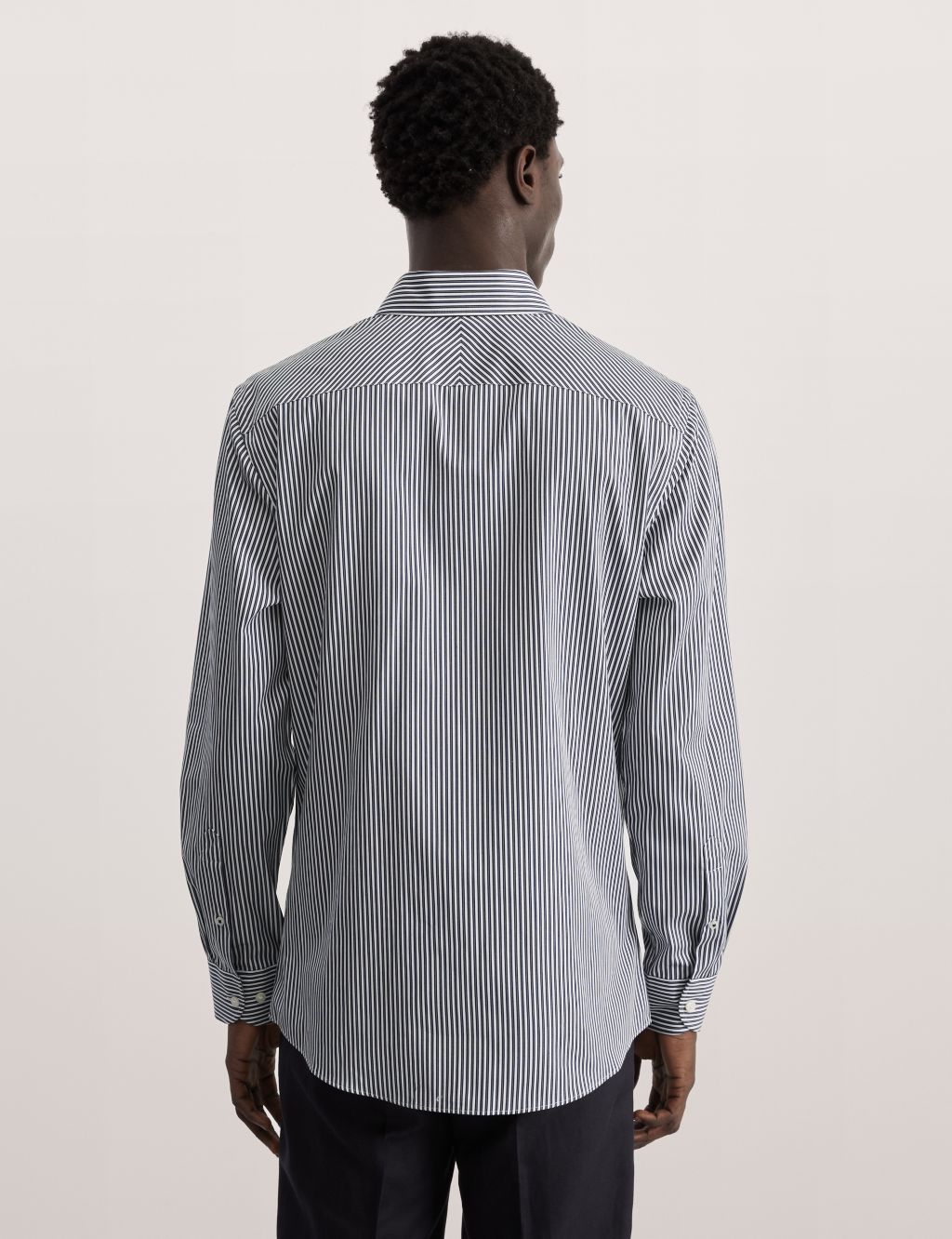 Tailored Fit Pure Cotton Striped Shirt 6 of 7