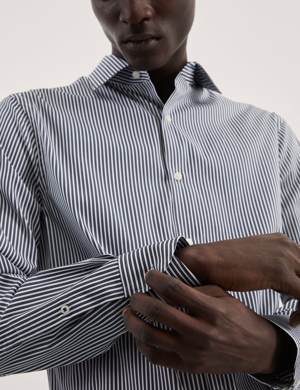 Tailored Fit Pure Cotton Striped Shirt 4 of 7