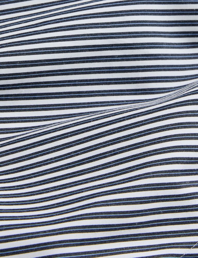 Tailored Fit Pure Cotton Striped Shirt 7 of 7