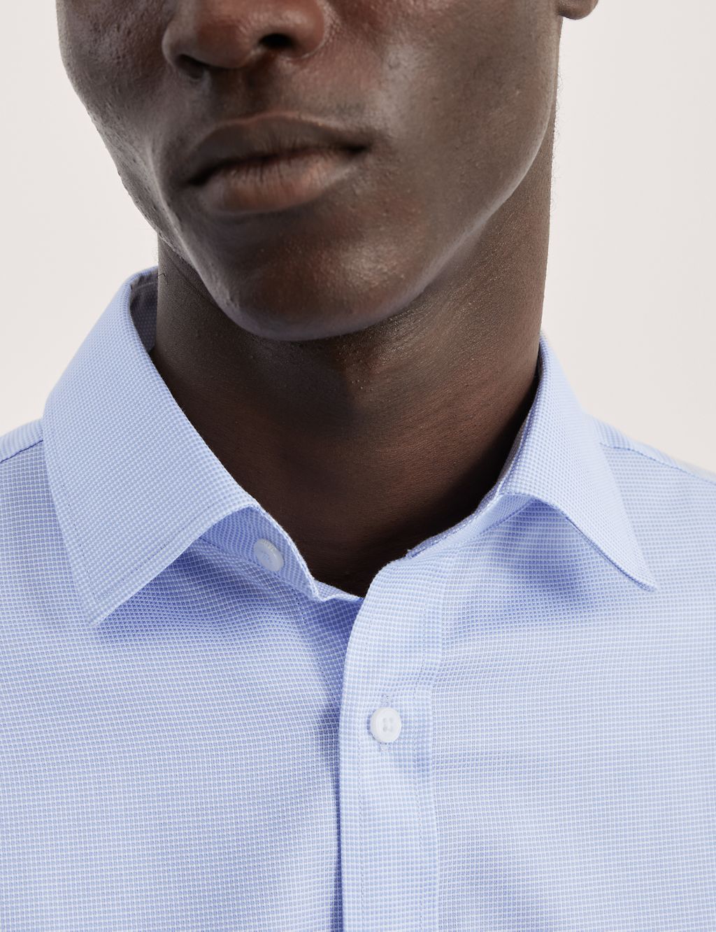 Tailored Fit Pure Cotton Texture Shirt 4 of 7