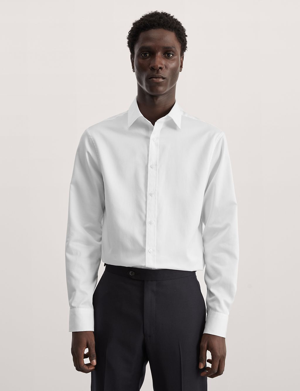 Tailored Fit Pure Cotton Texture Shirt 2 of 7