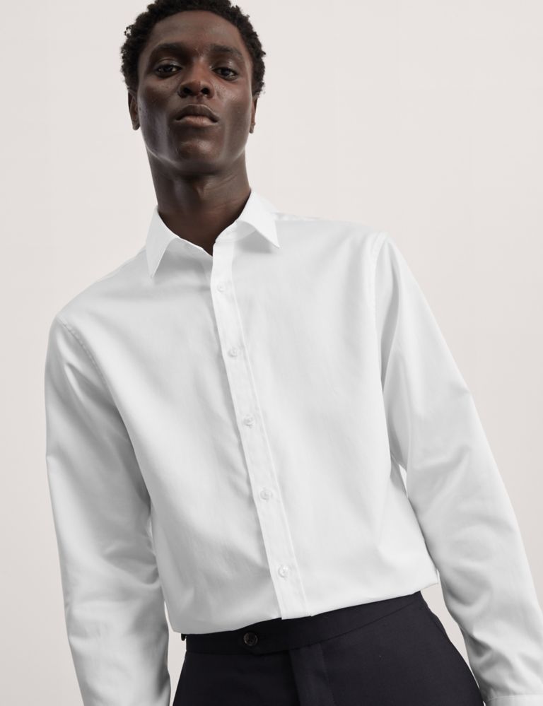 Tailored Fit Pure Cotton Texture Shirt 6 of 7