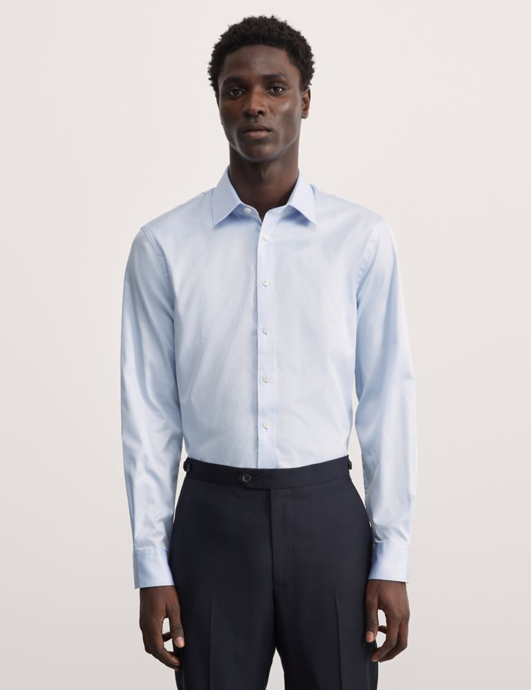 Tailored Fit Pure Cotton Twill Shirt 4 of 8