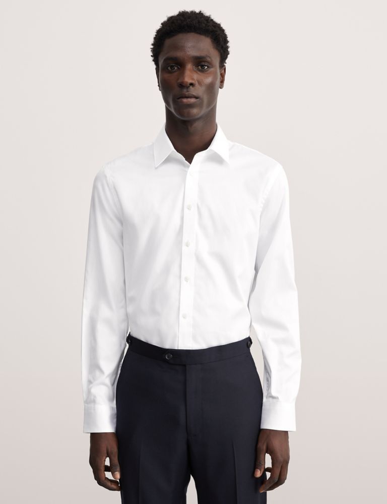 Tailored Fit Pure Cotton Twill Shirt 4 of 8
