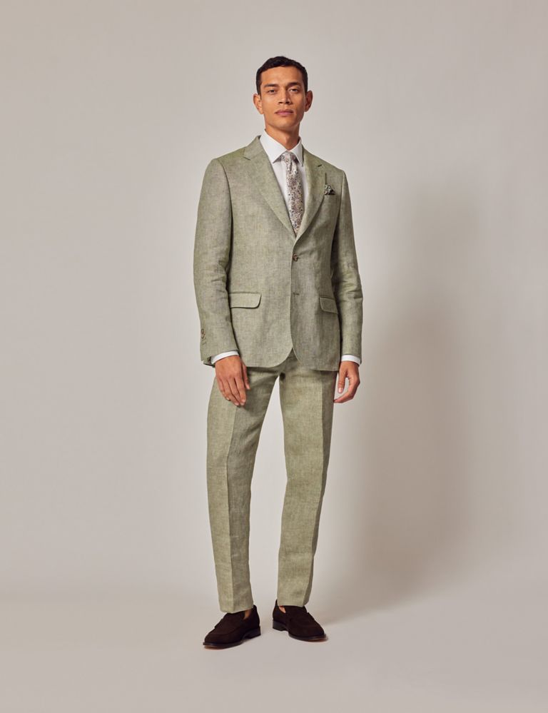 Tailored Fit Pure Linen Suit Jacket 3 of 10
