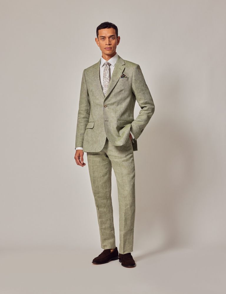 Tailored Fit Pure Linen Suit Jacket 4 of 10