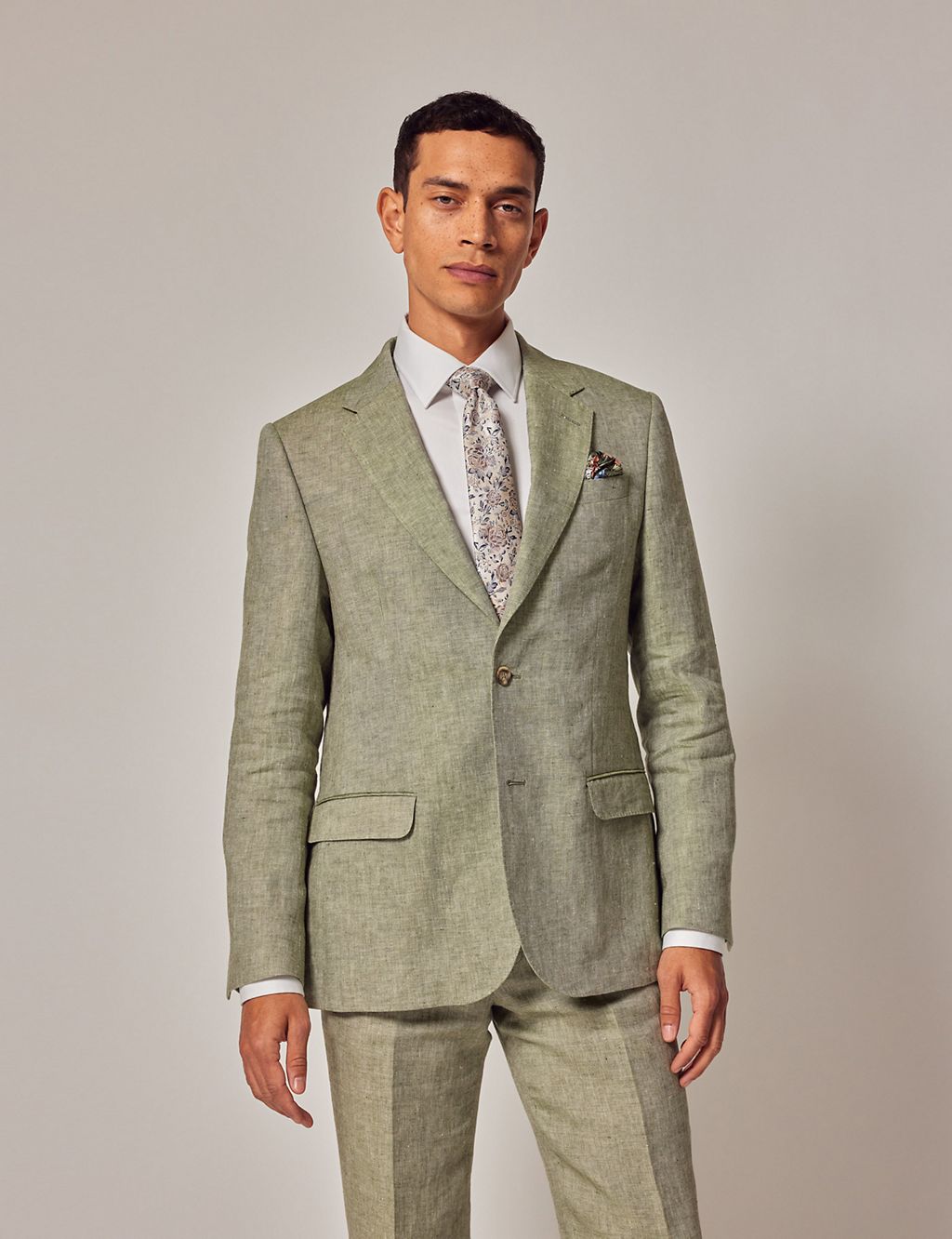 Tailored Fit Pure Linen Suit Jacket 4 of 10