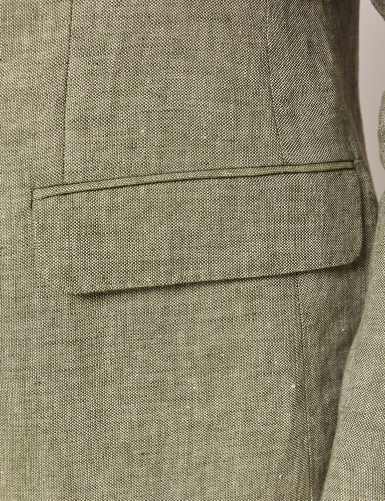 Tailored Fit Pure Linen Suit Jacket 8 of 10