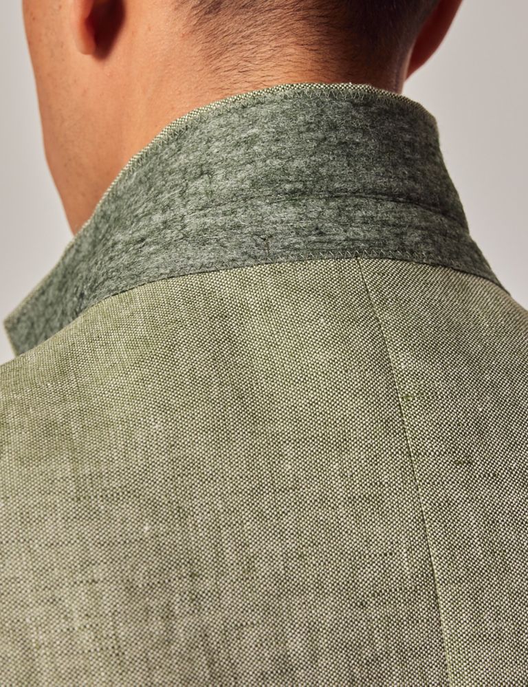 Tailored Fit Pure Linen Suit Jacket 9 of 10